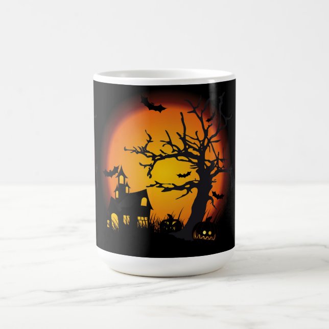 Halloween Mug/Haunted Scene Coffee Mug (Center)