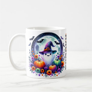 Halloween Mug with Cute Ghost