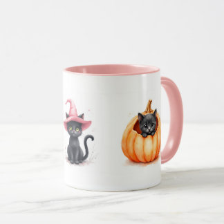 Halloween mug with kitty design