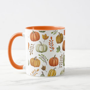 Halloween Mug With Pumpkins - White