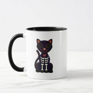 Halloween Mugs   Spooky Black Cat  Mug