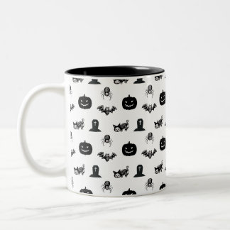 Halloween mugs with a cat theme