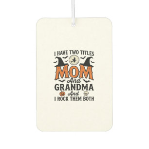 Halloween Mum Grandma Vintage Witch Shirt Design_1 Car Air Freshener
