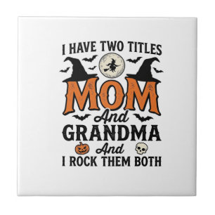 Halloween Mum Grandma Vintage Witch Shirt Design_1 Tile