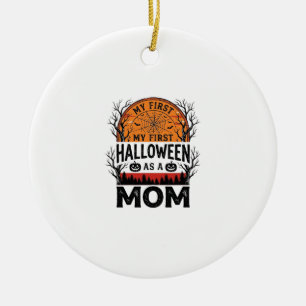 Halloween Mum My First Spooky Vintage_1 Ceramic Tree Decoration