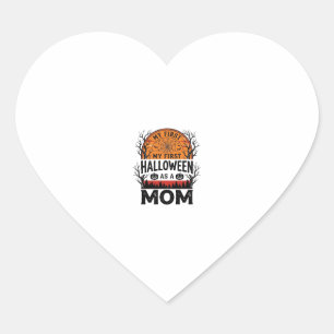 Halloween Mum My First Spooky Vintage_1 Heart Sticker