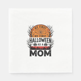 Halloween Mum My First Spooky Vintage_1 Napkin