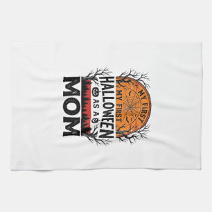 Halloween Mum My First Spooky Vintage_1 Tea Towel
