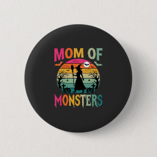 Halloween Mum of Monsters Witch Sunset 6 Cm Round Badge