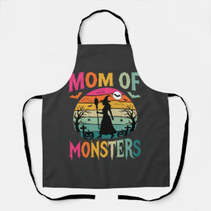 Halloween Mum of Monsters Witch Sunset Apron
