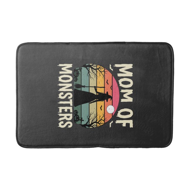 Halloween Mum Of Monsters Witch Sunset Bath Mat (Front)