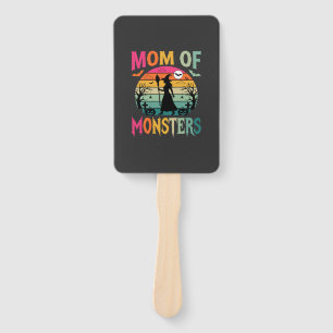 Halloween Mum of Monsters Witch Sunset Hand Fan