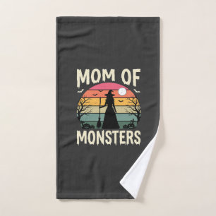 Halloween Mum Of Monsters Witch Sunset Hand Towel
