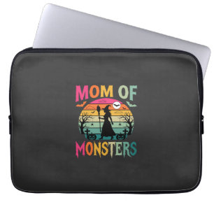 Halloween Mum of Monsters Witch Sunset Laptop Sleeve