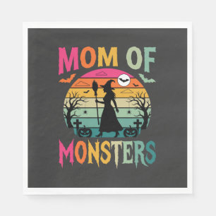 Halloween Mum of Monsters Witch Sunset Napkin