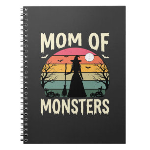 Halloween Mum Of Monsters Witch Sunset Notebook