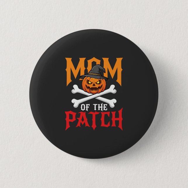 Halloween Mum of the Patch Pumpkin Witch 6 Cm Round Badge (Front)
