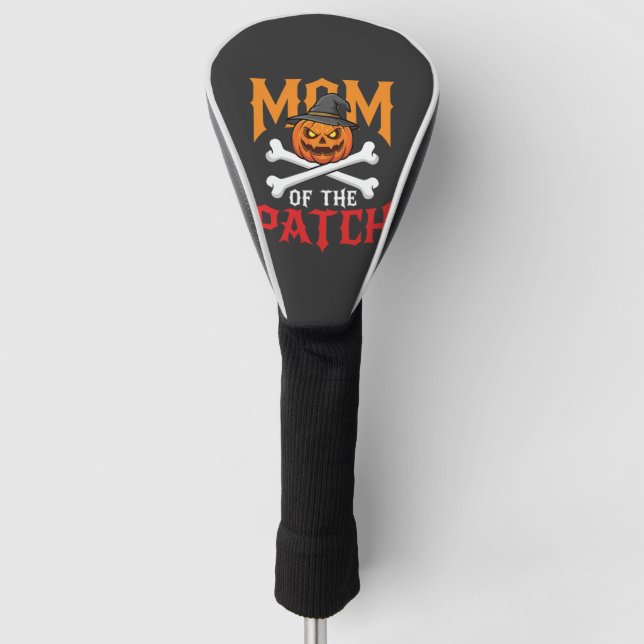 Halloween Mum of the Patch Pumpkin Witch Golf Head Cover (Front)