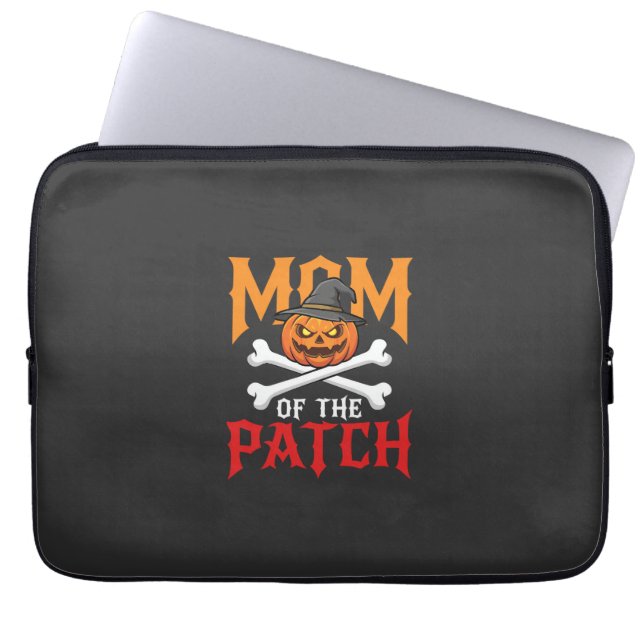 Halloween Mum of the Patch Pumpkin Witch Laptop Sleeve (Front)