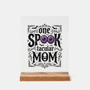 Halloween Mum Spooky Vintage Engraving Shirt Desig Acrylic Sign