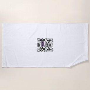 Halloween Mum Spooky Vintage Engraving Shirt Desig Beach Towel