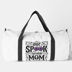 Halloween Mum Spooky Vintage Engraving Shirt Desig Duffle Bag