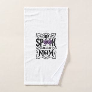 Halloween Mum Spooky Vintage Engraving Shirt Desig Hand Towel