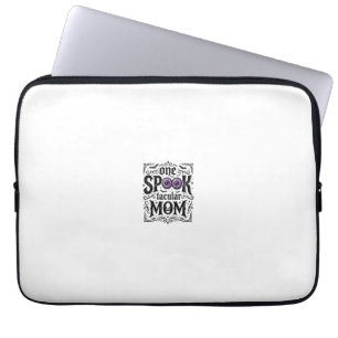 Halloween Mum Spooky Vintage Engraving Shirt Desig Laptop Sleeve