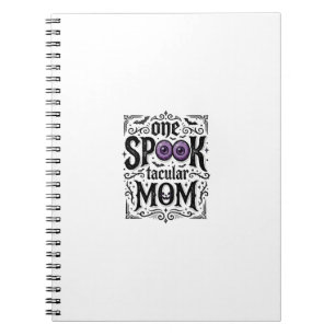 Halloween Mum Spooky Vintage Engraving Shirt Desig Notebook