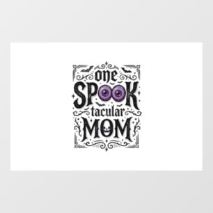 Halloween Mum Spooky Vintage Engraving Shirt Desig Window Cling