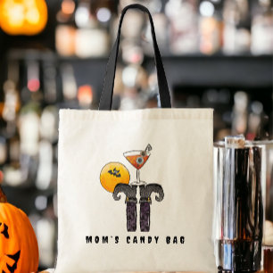 Halloween Mum Trick Treat Witch Shoes Drink Candy Tote Bag