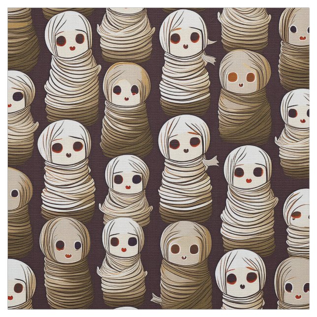 Halloween mummies fabric (Swatch)
