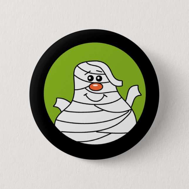 Halloween Mummy 6 Cm Round Badge (Front)