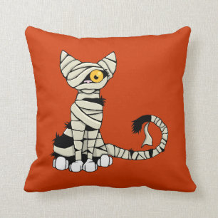 Halloween Mummy Cat Reversible Cushion