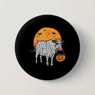 Halloween Mummy Cow Trick Treat Farm Costume Boys 6 Cm Round Badge