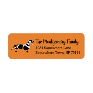 Halloween Mummy Dachshund & Family Name
