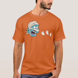 Halloween Mummy Eating Ghost Gamer Men Women Kids  T-Shirt