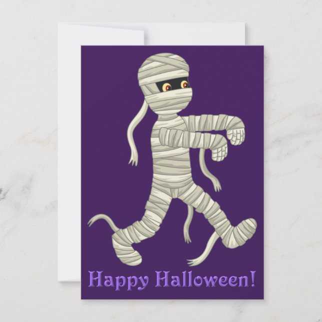 Halloween Mummy Greeting Card (Front)