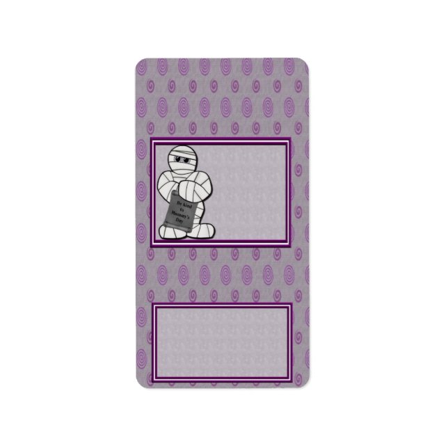 Halloween Mummy Hershey Miniature Candy Wrapper Label (Front)