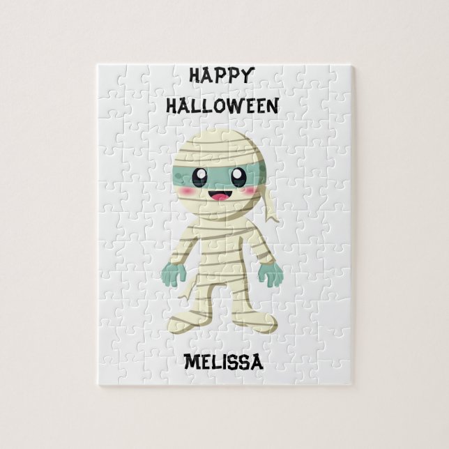 HALLOWEEN "MUMMY" KIDS PUZZLE PERSONALIZED. (Vertical)
