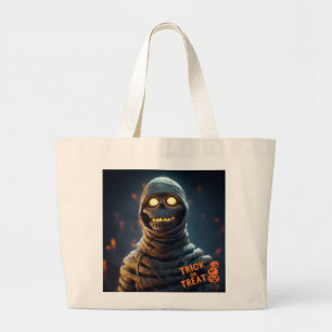 Halloween mummy large tote bag