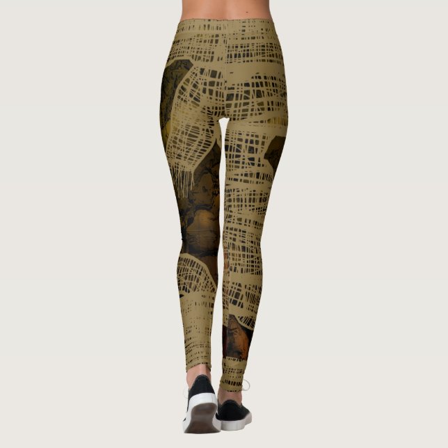 HALLOWEEN MUMMY LEGS by Slipperywindow Leggings (Back)
