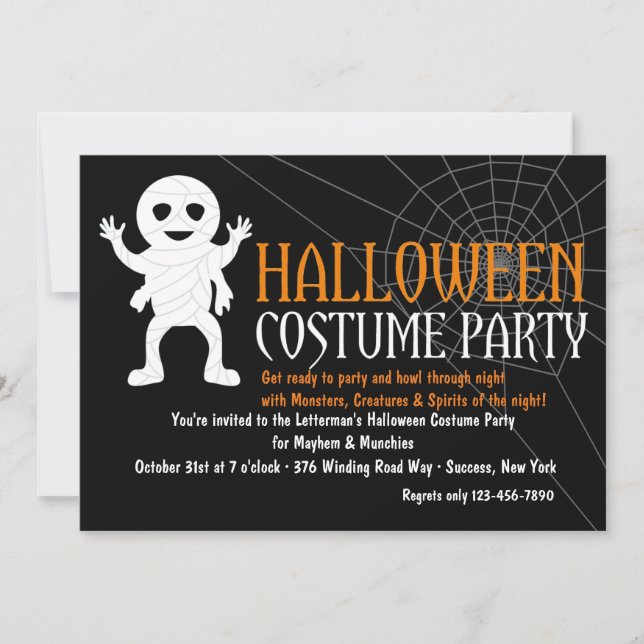 Halloween Mummy Party Invitation (Front)