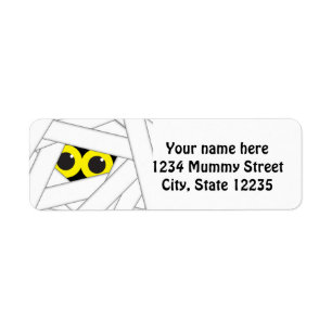 Halloween Mummy Party Invitation Address Label
