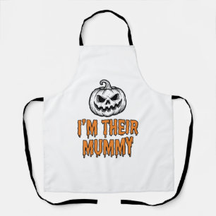 Halloween Mummy Pumpkin Vintage Engraving Shirt De Apron