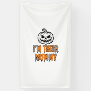 Halloween Mummy Pumpkin Vintage Engraving Shirt De Banner