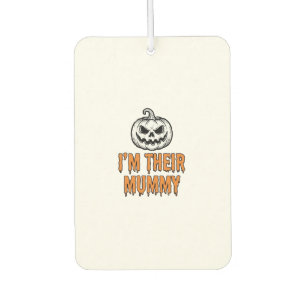 Halloween Mummy Pumpkin Vintage Engraving Shirt De Car Air Freshener