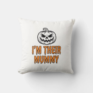 Halloween Mummy Pumpkin Vintage Engraving Shirt De Cushion