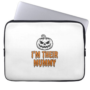 Halloween Mummy Pumpkin Vintage Engraving Shirt De Laptop Sleeve