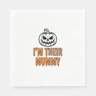 Halloween Mummy Pumpkin Vintage Engraving Shirt De Napkin
